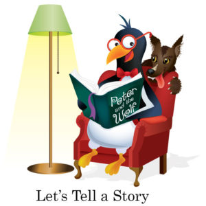 picardy penguin let's tell a story graphic