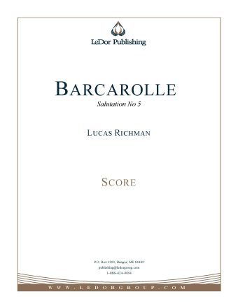 barcarolle salutation no 5 score cover