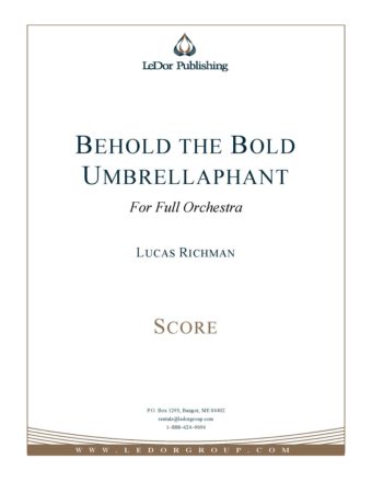 behold the bold umbrellaphant for full orchestra score cover