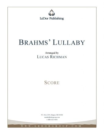 brahms' lullaby score cover