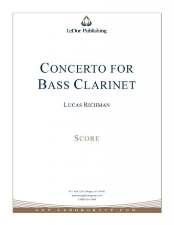 concerto for bass clarinet score cover