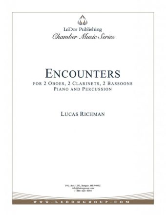 encounters for 2 oboes, 2 clarinets, 2 bassoons piano and percussion cover
