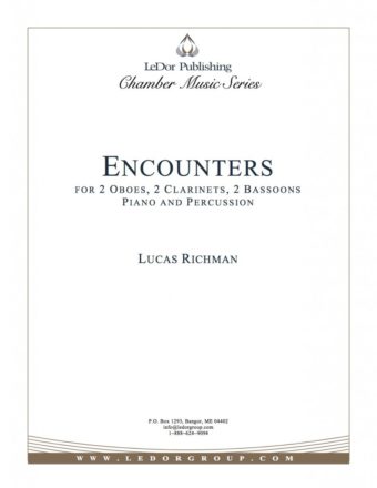 encounters for 2 oboes, 2 clarinets, 2 bassoons piano and percussion cover