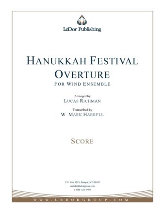 hanukkah festival overture for wind ensemble score cover