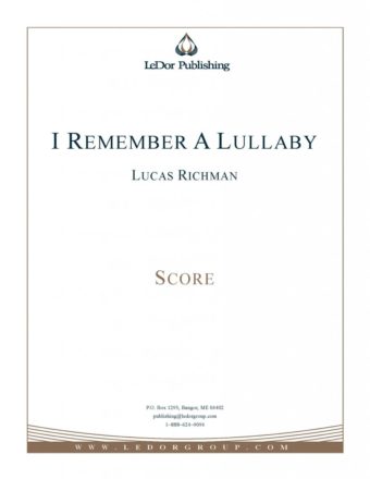 I remember a lullaby score cover