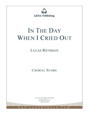 in the day when I cried out choral score cover