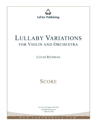 lullaby variations for violin and orchestra score cover