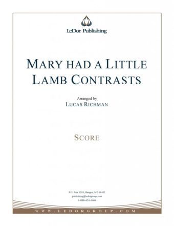 mary had a little lamb contrasts score cover