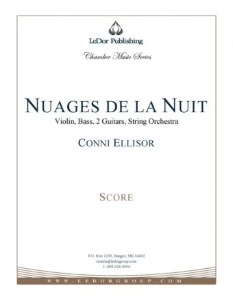 nuages de la nuit violin, bass, 2 guitars, string orchestra score cover