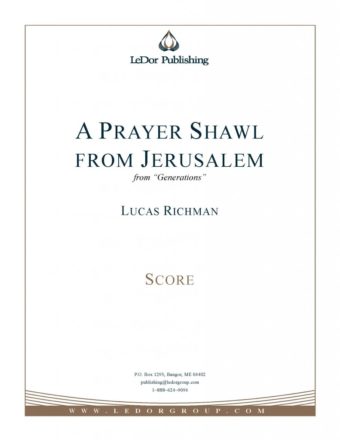 a prayer shawl from jerusalem from "generations" score cover