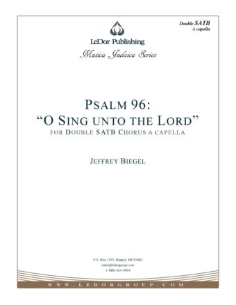 Psalm 96 "O sing unto the Lord" Score Cover