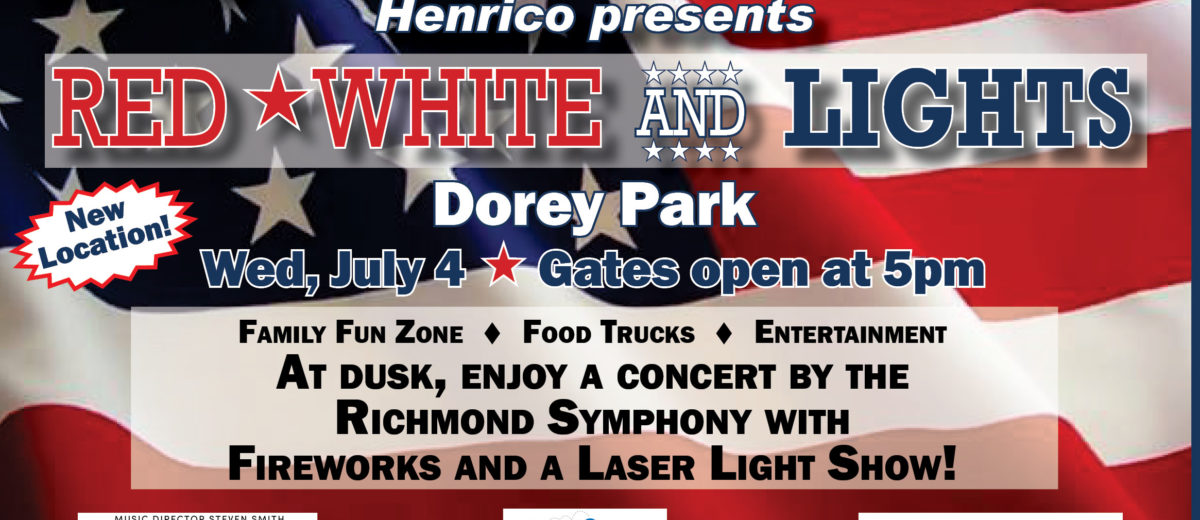 red white and lights advertisement graphic