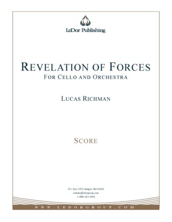 revelation of forces for cello and orchestra score cover