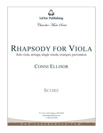 rhapsody for viola solo viola, strings, single winds, trumpet, percussion score cover
