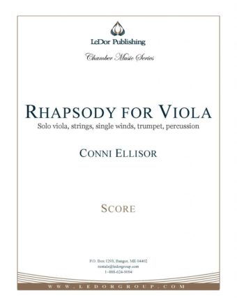 rhapsody for viola solo viola, strings, single winds, trumpet, percussion score cover