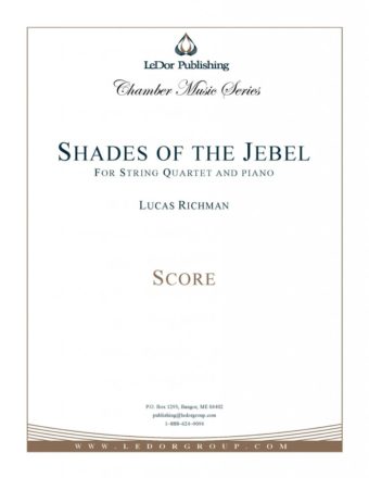 shades of the jebel for string quartet and piano score cover