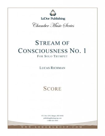 stream of consciousness no 1 for solo trumpet score cover