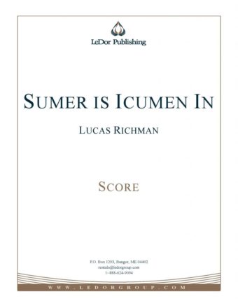 sumer is icumen in score cover