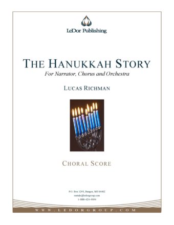 the hanukkah story for narrator, chorus and orchestra choral score cover