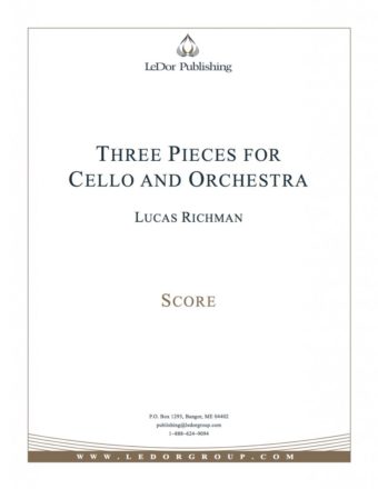 three pieces for cello and orchestra score cover