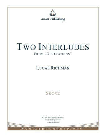 two interludes from "generations" score cover