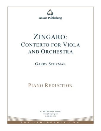 zingaro: conterto for viola and orchestra piano reduction cover