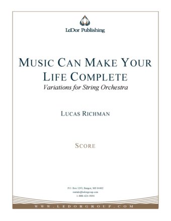 music can make your life complete variations for string orchestra score cover