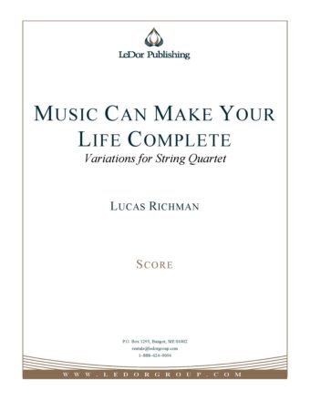 music can make your life complete variations for string quartet score cover